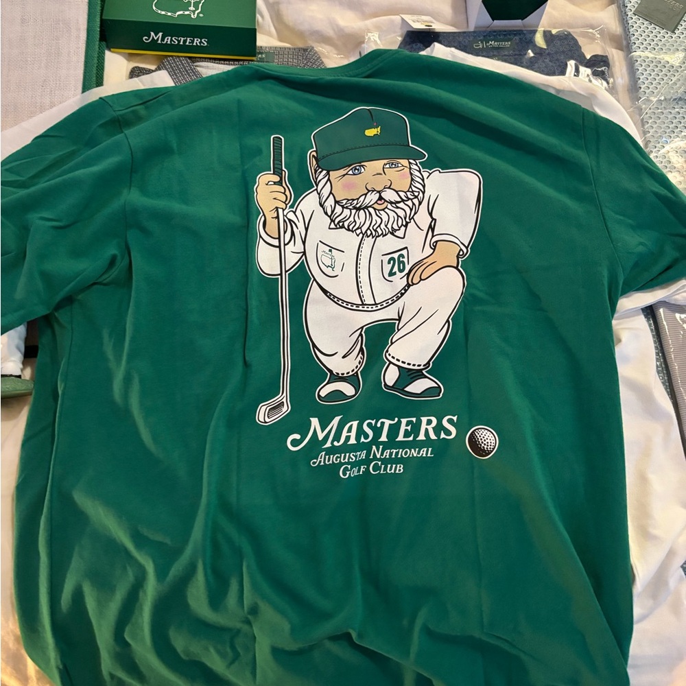 Masters Green Logo Tee with Yellow Accent - Picture 2 of 2